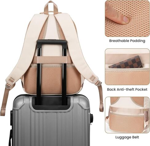 School Backpack for Teen Girls, 15.6 Inch College Backpack Elementary Middle High School Bag Large Cute Bookbags, Lightweight Laptop Backpacks Casual Daypack Kids Book Bag for Women Students in Saudi Arabia