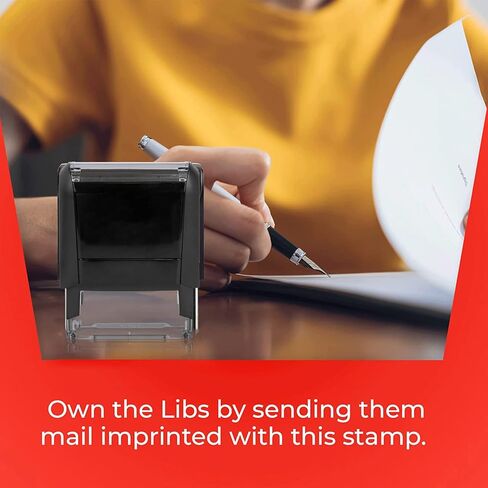 Donald Trump Lives Here Stamp - Self Inking Custom Stamp for Trump 2024 Merchandise, Office Supplies, Election Party Decorations, Fun Novelty Stamp in Kuwait