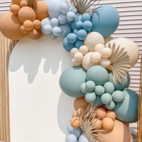 Brown Balloon Garland Arch Kit,120pcs Boho Brown Gold Cream Coffee Balloons Arch,for Birthday,Baby Shower,Jungle Safari,Woodland Party Decorations in Kuwait
