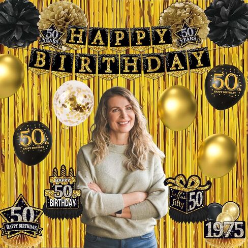 21st birthday decorations for him her,happy 21st birthday banner,black gold 21 years ago back in 2004 Backdrop,Hanging Swirl,paper Poms,honeycomb centerpiece,21st birthday balloons for him men in Saudi Arabia