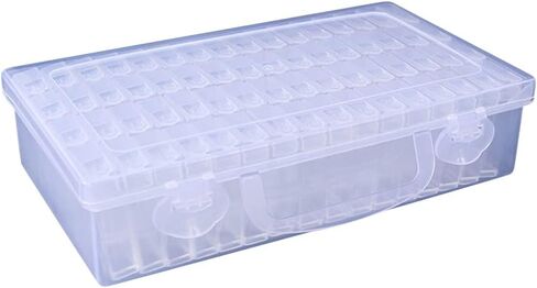 مربع كبير منظم الخرز الواضحة - 44 فتحات تخزين الصور الماس ، حاويات تخزين الصور الماس 5D ، حالة منظمات التطريز الماس 5 د. in Kuwait