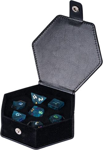 udixi prism الزجاج الزجاجي مجموعة 7pcs قوس قزح الزجاج DND DICE مع صندوق الهدايا للأبراج المحصنة والتنين D&D MTG Table Games (12 كوكبة) in Saudi Arabia