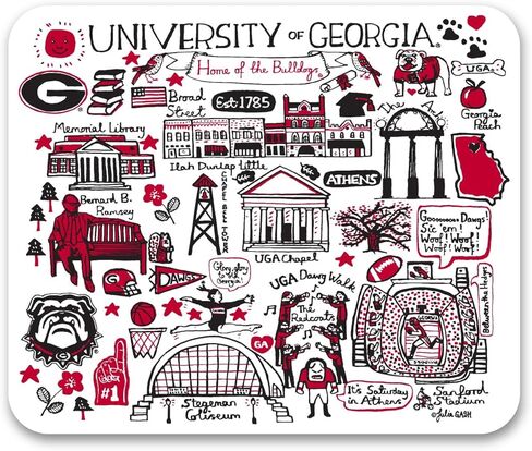 Mouse Pad, Fabric, University of Georgia Standard/Fan Pack 3 in Kuwait