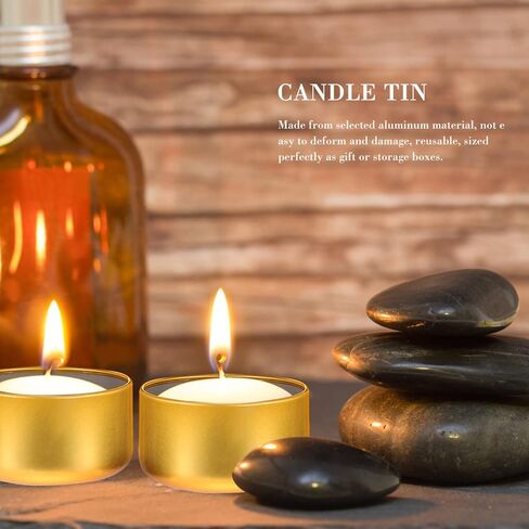 Beavorty 12pcs Candle Jar Candle Containers with Lid Empty Round Candle Tin 4 Oz Candle Wax Round Metal Containers Cookie Tins Candle Storage Tins Canning Kit Tea Travel Cup Aluminum in Kuwait
