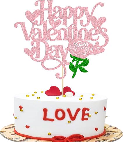 Gyufise 24Pcs Galentines Day Cupcake Toppers Red Glitter Happy Galentines Day Cupcake Picks for Galentine's Day Decoration Friends Galentines Party Decor Valentines Day Party Supplies in Kuwait