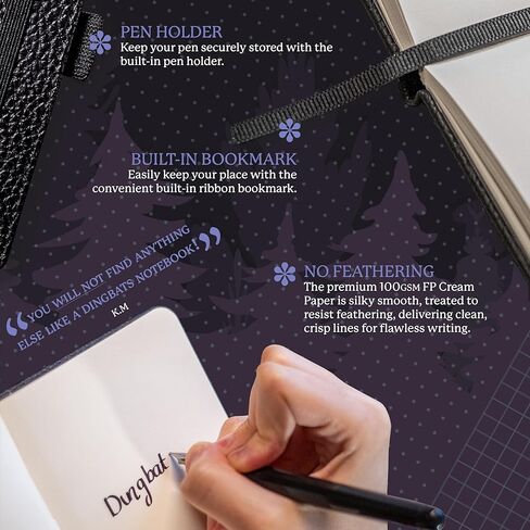 Wildlife A6 Grid Pocket Notebook - PU Leather Hardcover Small Journal for Work, Travel - Pocket, Elastic Closure, Pen Holder, Bookmark in Saudi Arabia
