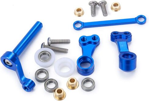 Aluminum Steering Bellcrank Assembly Set Compatible with Tamiya CC01 1/10 RC Crawler Car Upgrade Parts Metal Steering Assembly Kit (Black) in Kuwait