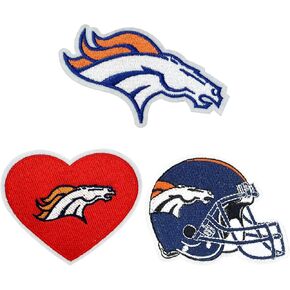 3Pcs Rugby Fans Favorite Team Logo, Helmet Logo and Heart Logo Embroidery Patches Applique for Clothes, Dress, Hat, Jeans, DIY Accessories, colourful, DE-24010301