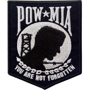 POW MIA You are Not Forgotten Patch Embroidered Morale Applique Iron On Sew On Emblem