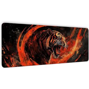 Dragon Desk Pad, Snow Mountain Mouse Pad, Dragon Desk Mat, Waterproof and Non-Slip, Abstract Keyboard and Mousepad Desk Mat with Stitched Edge for Gaming and Office, 31.5 X 11.8 Inch, 3mm