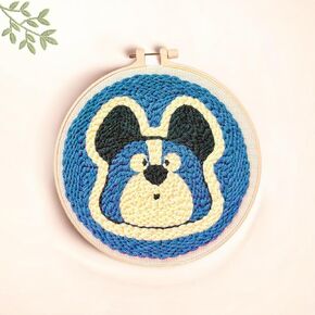 Speedura Punch Needle Kit for Beginners – Complete Punch Needle Kits for Adults & Kids with Dog Pattern, Supplies, and Video Tutorial (Maximus Paws)