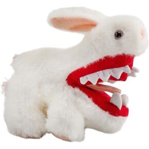 Toy Vault Monty Python Rabbit w/Big Pointy Teeth Plush Toy (Mini Size); Stuffed Evil Bunny from Monty Python and The Holy Grail Movie