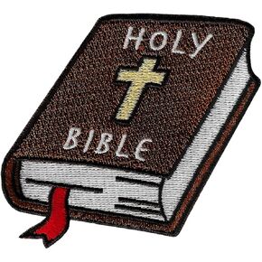 Cypress Collectibles Holy Bible Iron-On Embroidered Patch Religious Christian Biker Emblem