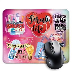 AGMDESIGN Scrub Life Funny Mouse Pad, Funny Scrub Life Gift, Offices Work Mouse Pad for Operating Room Surgeons Anesthesiologist Nurses RN MD, Graduation Gift for Scrub Life Tech