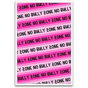 No Bully Zone Poster - ملصق مبادرة مضادة للتلف - ملصق لملصقات لامع 12 × 18 بوصة - ملصق زخرفي لمكتب مساكن الفصول الدراسية والمنزل - مصنوع في الولايات المتحدة الأمريكية - FHJP087 in Kuwait