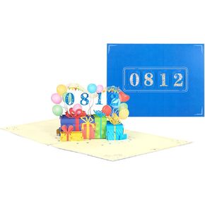 3D DIY Celebrating Popup Greeting Card, Gift for Birthday, Anniversary, Thanksgiving,Christmas, All Occasion or Just Because - Size 7.9"*5.9" Card - Includes Envelope and Note
