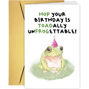 Funny Frog Birthday Card, Toad Birthday Card, Cute Frog Birthday Card Pun, Happy Birthday Card from Frog, Humor Birthday Card for Him Her, Frog Birthday Card for Dad Mom Husband Wife Boyfriend Girlfriend Friend