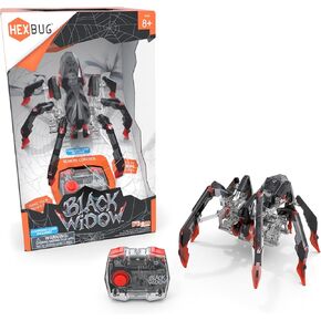 Hexbug التحكم عن بعد الأرملة السوداء ، ألعاب العنكبوت الروبوت القابلة لإعادة الشحن للأطفال ، ألعاب أرملة سوداء قابلة للتعديل من أجل الأولاد والبنات في سن الثامنة والثامنة