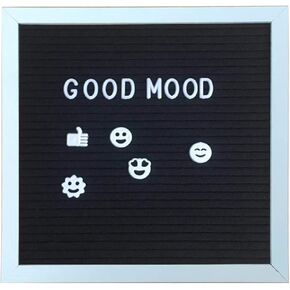 10 x 10 inch Felt Board Felt Letter Board Sign, Message Board Word Board Letter Boards Sign Bulletin Board Letters, Pregnancy Announcements Baby Announcement Sign (Black)