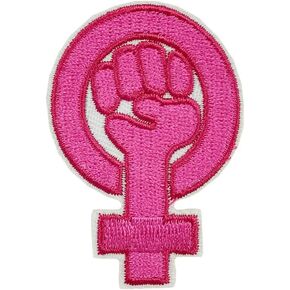 Kamala Harris Girl Power fist Pride Patch, Pink Feminist Resistance Embroidered Iron on sew on Patch Applique for Clothing