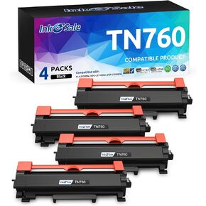 INK E-SALE 2 Packs Remanufactured TN760 Toner Cartridge Replacement for Brother TN760 TN730 TN770 for HL-L2325DW HL-L2350DW HL-L2370DW DCP-L2550DW MFC-L2690DW MFC-L2710DW MFC-L2717DW MFC-L2750DW
