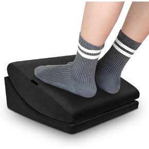 Love&go Adjustable Foot Rest for Under Desk, 5-in-1 Multifunctional Footrest, Backrest, Legrest, Headrest, Seat Cushion,for Office, Home, Gaming (Black)