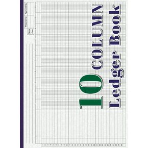 10 Column Ledger Book: Horizontal Accounting Ledger Book for Bookkeeping | 10 Column Columnar Pad for Small Business | Analysis Account Book for Personal Finance | 11.7x8.5 Inches - 110 Pages