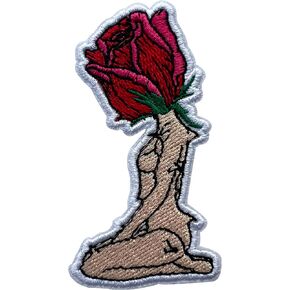 Women With Roses Throne Patch, Size 3" Sew On Patches, Feminine Embroidery Fabric Patches for Clothes Jeans Backpacks Hat, Applique Embroidery Iron On Patches for Clothes, Gift for Girls Women