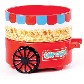 BigMouth Inc Popcorn Pet Bowl, Cute Ceramic Food & Water Bowl Set for Cats & Dogs, Pet Safe Bowls for Cat & Dog Food, Set of 2