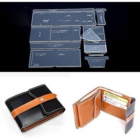 NW Short Wallet Acrylic Template Wallet Leather Pattern Acrylic Leather Pattern Leather Templates for Bags