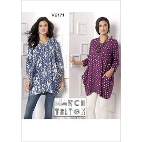 Vogue Patterns V9171 Misses' Side-Drape Tunic, ZZ (Large-X-Large-XX-Large)
