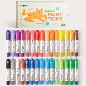 Tempera Paint Sticks, 16 Colors Washable Paint Sticks for Kids, Quick Drying, Non-Toxic, Toddler Art Supplies for Paper Stone Wood Canvas, Easter Gifts for Kids