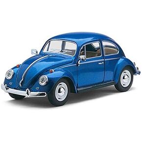 KiNSMART 1967 Volkswagen Beetle 1:24 Scale 7" Die Cast Metal Model Toy Car Blue