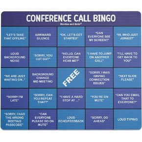 Fun and Functional Conference Call Bingo Mouse Pad - Perfect Office Gift for Co-Workers - Spice Up Virtual Meetings with Humor and Efficiency (Pink) in Saudi Arabia