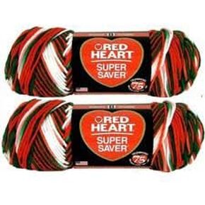 Bulk Buy: Red Heart Super Saver (2-pack) (Mistletoe)