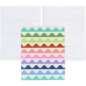 Erin Condren Undated Softbound Life Planner, 8" x 10" 12-Month Weekly & Monthly Planner Journal, Horizontal Layout, Soft Cover, Layflat Binding, Colorwave Cover Design, Neutral Interior Design
