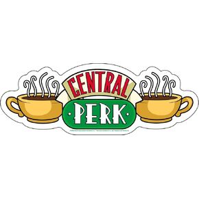 C&D Visionary Friends Central Perk Sticker, White, Red, Yellow