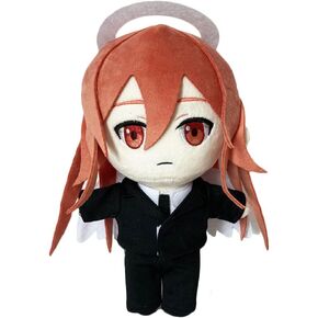 JCvCX Brown Hair Boy with White Halo Plush Toy Anime Figure Stuffed Plushies Soft Doll Pillow