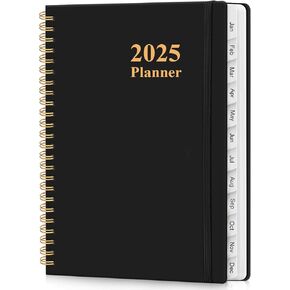 2025 Planner - 2025 Weekly & Monthly Planner from January 2025 - December 2025, Planner 2025 with Hardcover, Tabs, Inner Pocket, 6.4" x 8.5", Pink