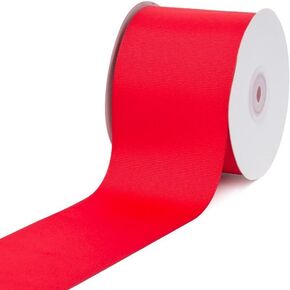 Creative Ideas 3" Solid Grosgrain Ribbon, 25 yd, Red