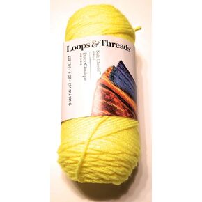 Soft Classic Yarn by Loops & Threads - 252 Yards - Medium (4) - Neon Yellow