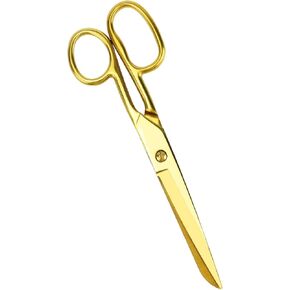 MultiBey Scissors Straight Recycled Stainless Steel 7" Copper Gold Multipurpose Fabric Leather Arts and Crafts Paper Shears Heavy Duty (Upgraded)