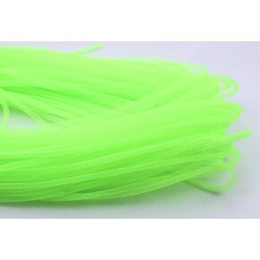 YYCRAFT 50 Yards Solid Mesh Tube Deco Flex for Wreaths Cyberlox CRIN Crafts 4mm(Bright Yellow)