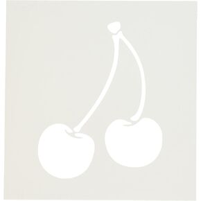 Tattoo Cherries Stencil 5.75" x 6" - Attractive & Durable Quality Reusable Stencils for Painting - Create Stencil Crafts and Decor - Decor on Walls Fabric & Furniture Recyclable Art Craft - 5.75" x 6"