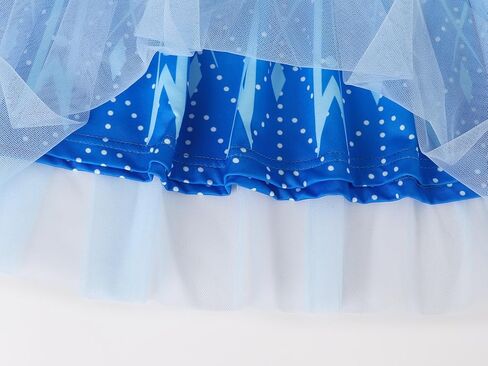 HenzWorld Girls Princess Dress up Kids Short Flutter Sleeve Tulle Dress Toddler Costume Theme Birthday Party Gift Outfits in Kuwait