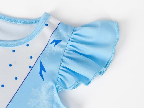 HenzWorld Girls Princess Dress up Kids Short Flutter Sleeve Tulle Dress Toddler Costume Theme Birthday Party Gift Outfits in Kuwait