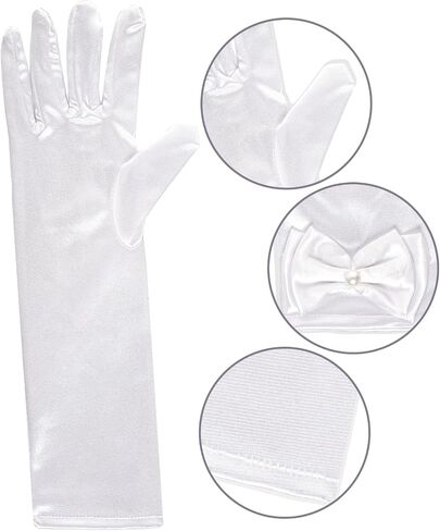 hoyuwak Princess Gloves Bow Gloves Costume Gloves Princess Dress Up Gloves for Birthday Halloween Party Wedding in Saudi Arabia