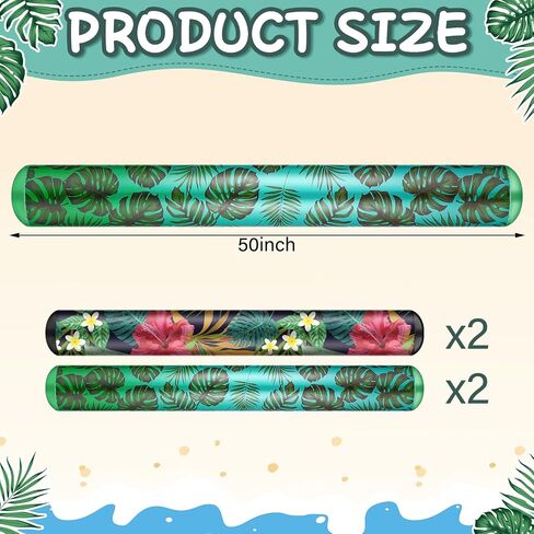 Karenhi 4 Pcs 50 Inch Jumbo Pool Noodle with Palm Leaves Hawaii Tropical Inflatable Floats for Adult Water Game Beach Decor(Palm Leaf) in Saudi Arabia