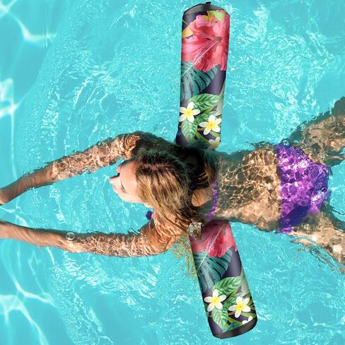 Karenhi 4 Pcs 50 Inch Jumbo Pool Noodle with Palm Leaves Hawaii Tropical Inflatable Floats for Adult Water Game Beach Decor(Palm Leaf) in Saudi Arabia