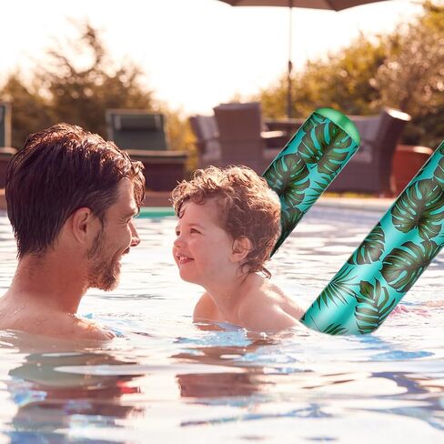 Karenhi 4 Pcs 50 Inch Jumbo Pool Noodle with Palm Leaves Hawaii Tropical Inflatable Floats for Adult Water Game Beach Decor(Palm Leaf) in Saudi Arabia